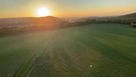 Uncut Paramotor flight. Landing. Pack up.