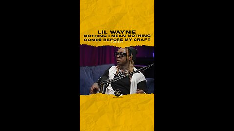 @liltunechi Nothing I mean nothing comes before my craft