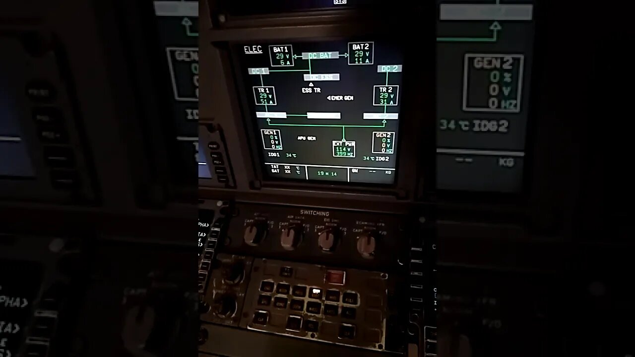 Airbus A320 Battery Charging - Lower ECAM Electric System Page