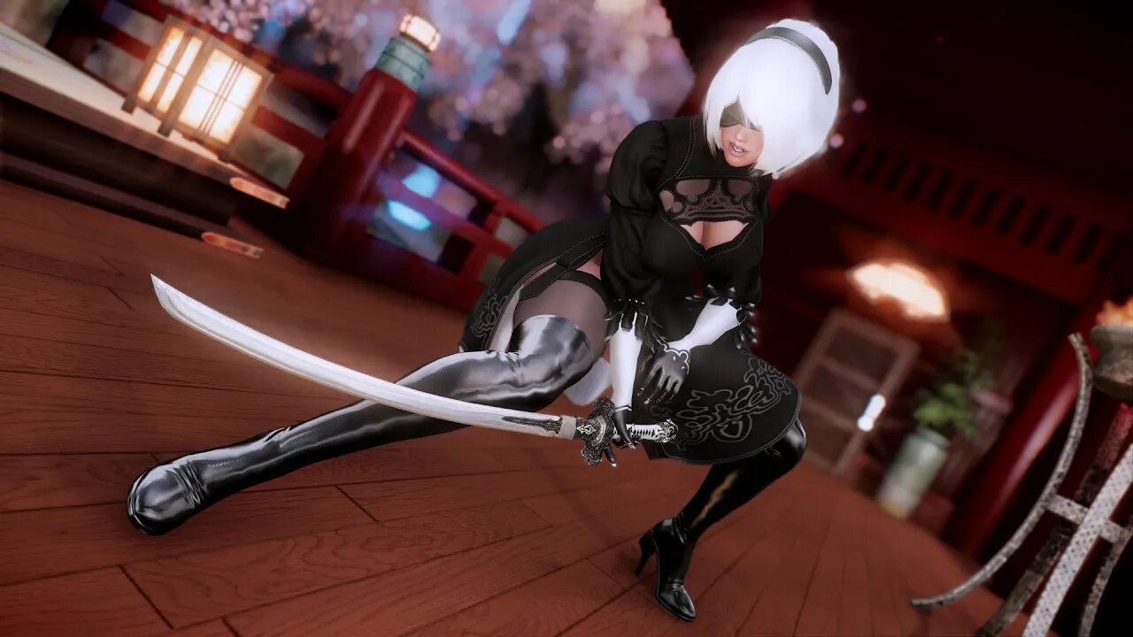 Skyrim Nier Automata 2B Moving Animation LE/SE