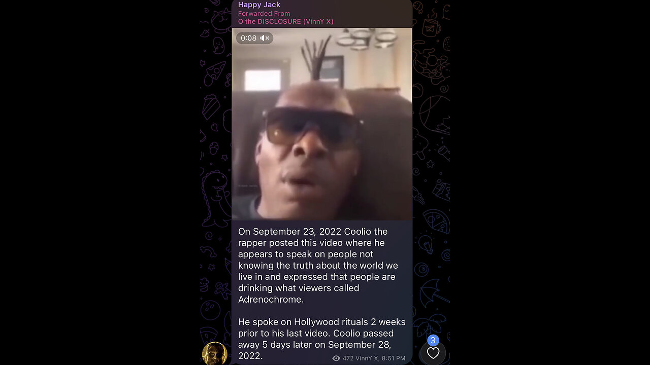 Coolio the rapper posted this video where he appears to speak on people not knowing the truth