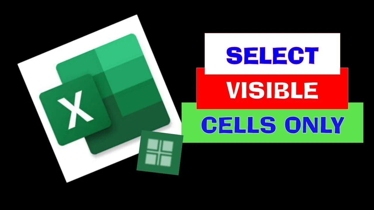 Select Visible Cells Only in Microsoft Excel / Excel Tutorial