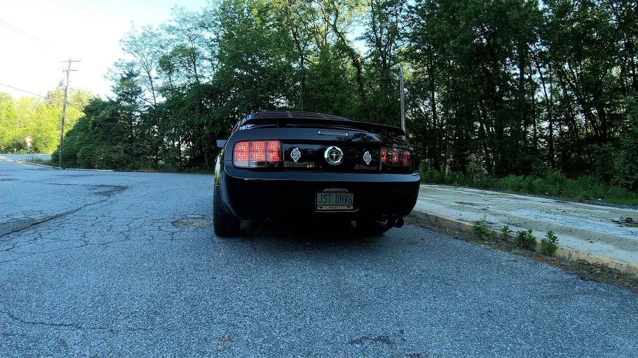 Cherry Bomb Glasspacks Burn-Out 2008 Ford Mustang V6 Long Tube Headers Dual Exhaust