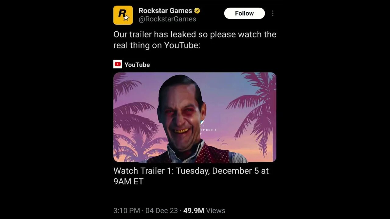 The GTA 6 Trailer was "leaked"