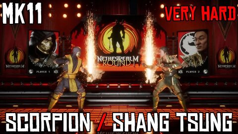 MK11 Scorpion Custom Variation vs Shang Tsung Dark Magic | Xbox Series S