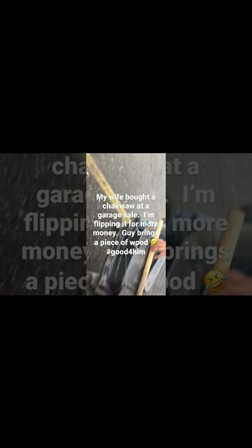 #youtubeshort Selling A Ryobi Chainsaw in A Parking lot and Buyer Brings Wood