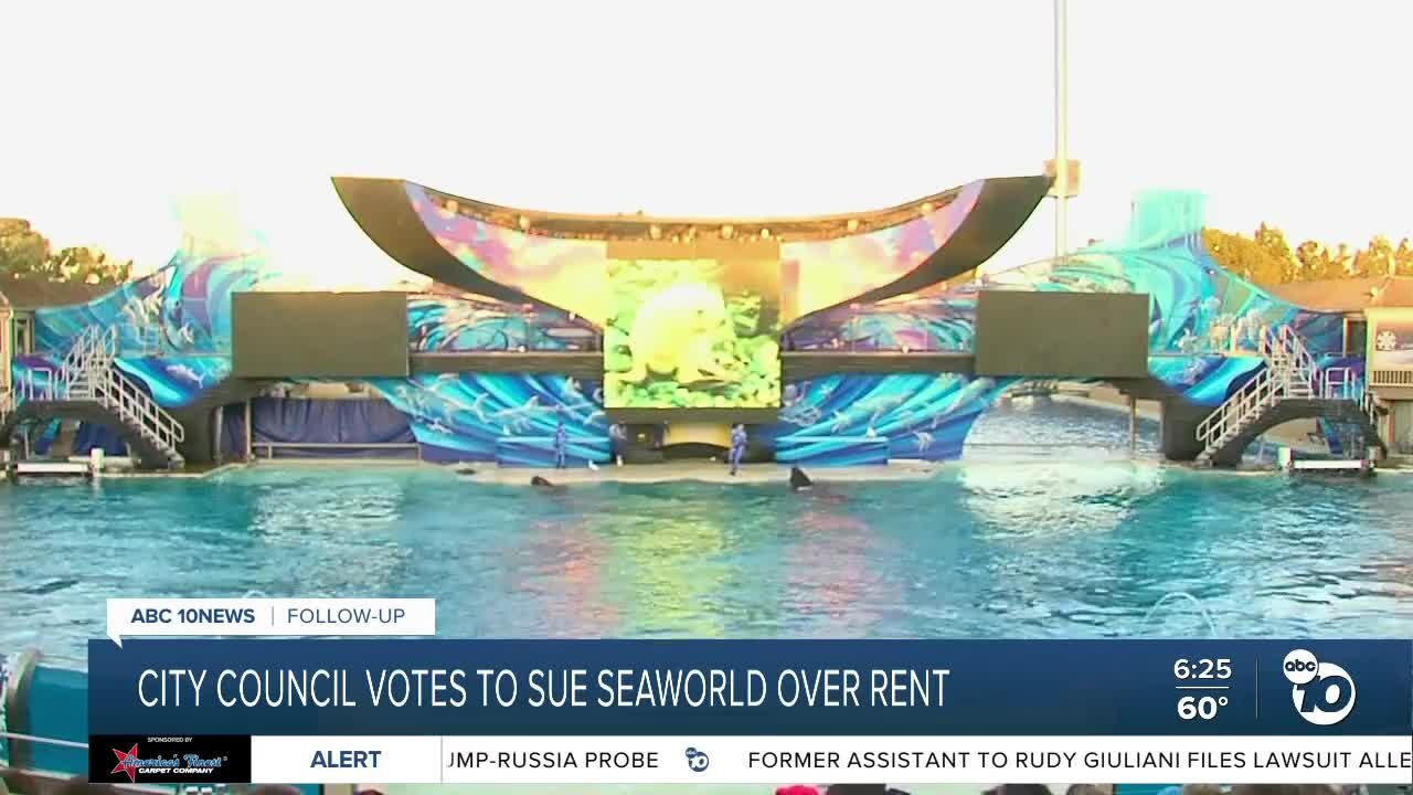 San Diego City Council votes in favor of suing SeaWorld over rent