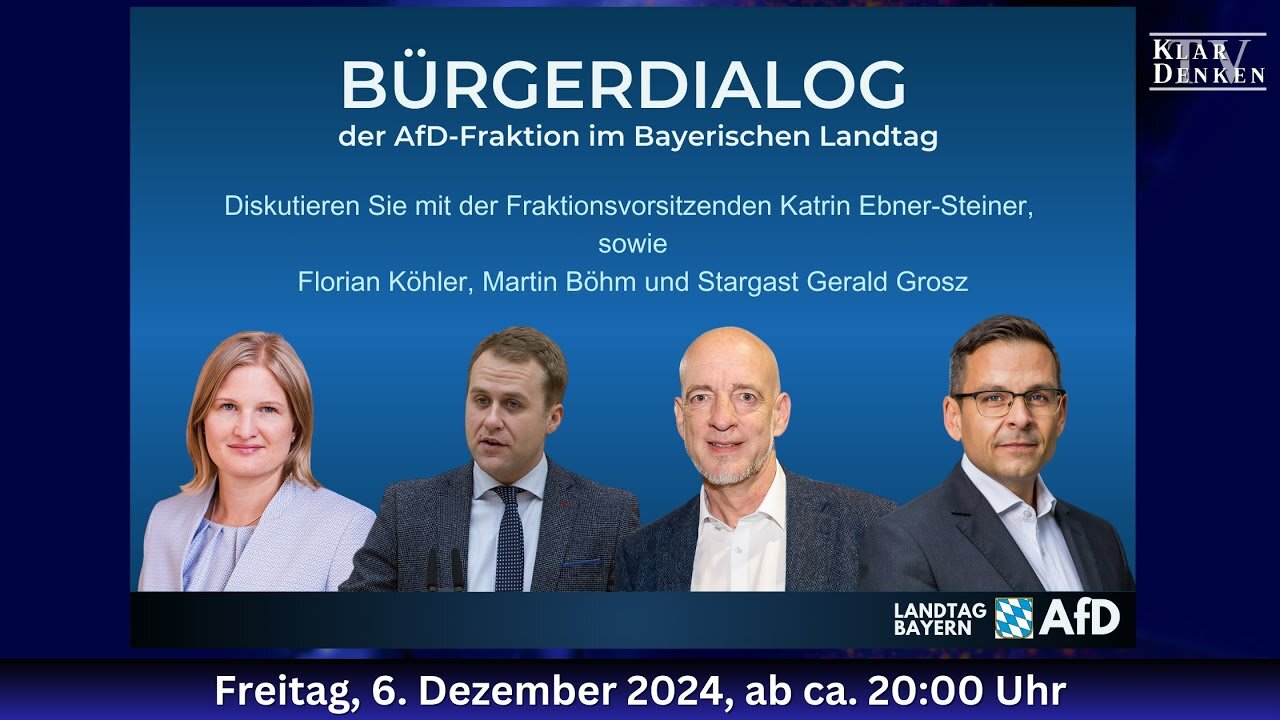 🔵⚡️Bürgerdialog der bayrischen AfD in Oberfranken mit Stargast Gerald Grosz💥