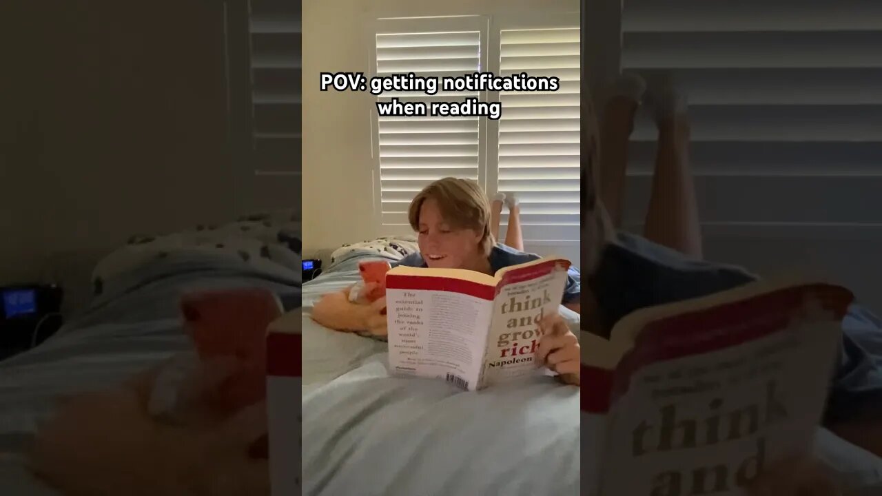 It do be like that 😂 #relatable #reading #distraction #adhd #kidsbelike #book #phone #pov #funny