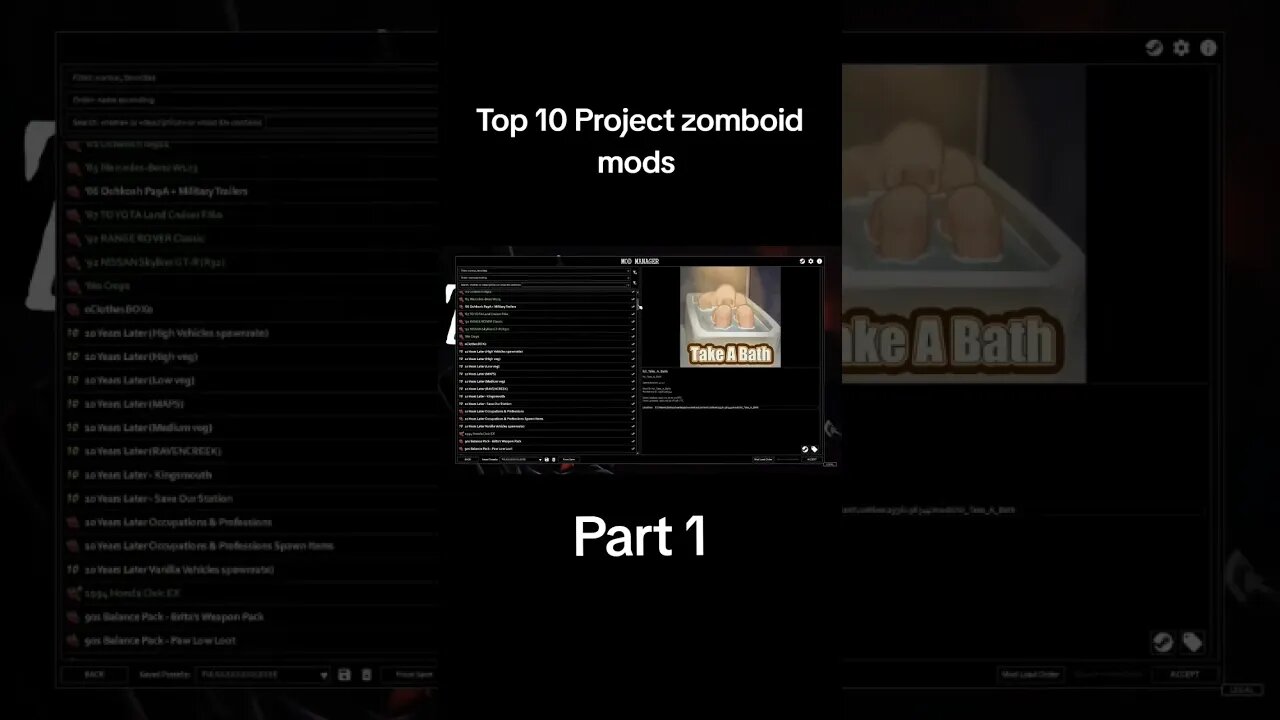 10 best project Zomboid mods #projectzomboid #shorts