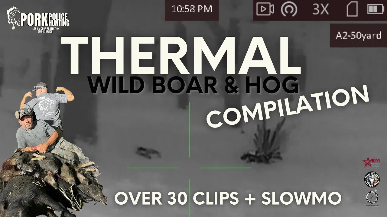 Thermal Scope Hog Hunting In Texas | 30 Clip Compilation!