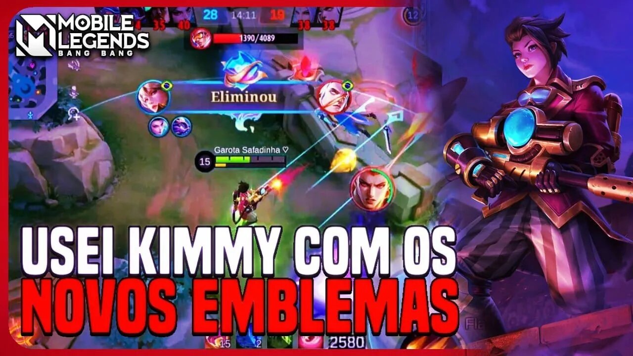 TESTEI A KIMMY DEPOIS DOS EMBLEMAS DEU BOM? | MLBB