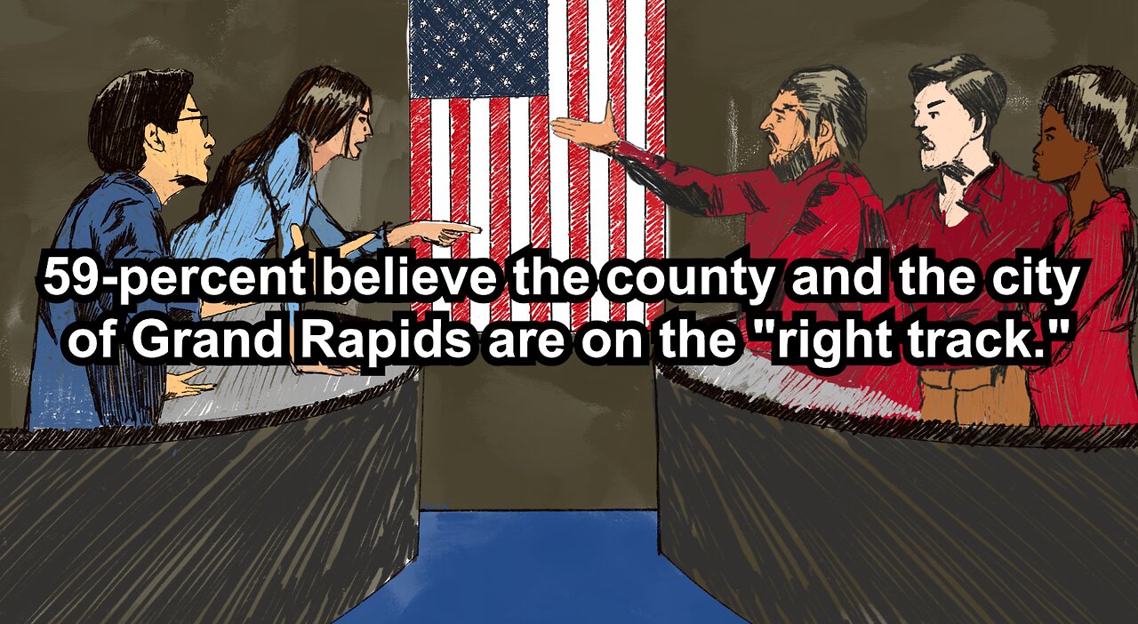 59-percent believe the county and the city of Grand Rapids are on the "right track."