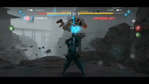 The Shadow Fight 4: Arena mobile gameplay