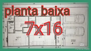 planta baixa 7x16