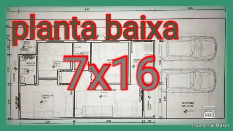 planta baixa 7x16