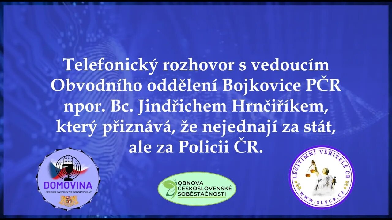 Telefonický rozhovor Policie Bojkovice