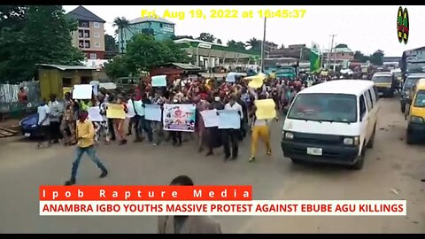 BREAKING! Anambra Igbo Youth Massive Prot£st Against The Ebube Agu Kil*ing The Youths Innocently