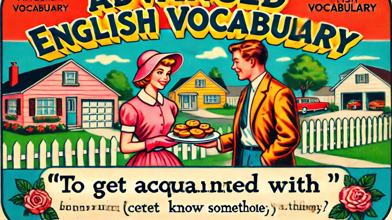 Vocabulary and Pronunciation "GET ACQUAINTED WITH" Advanced English