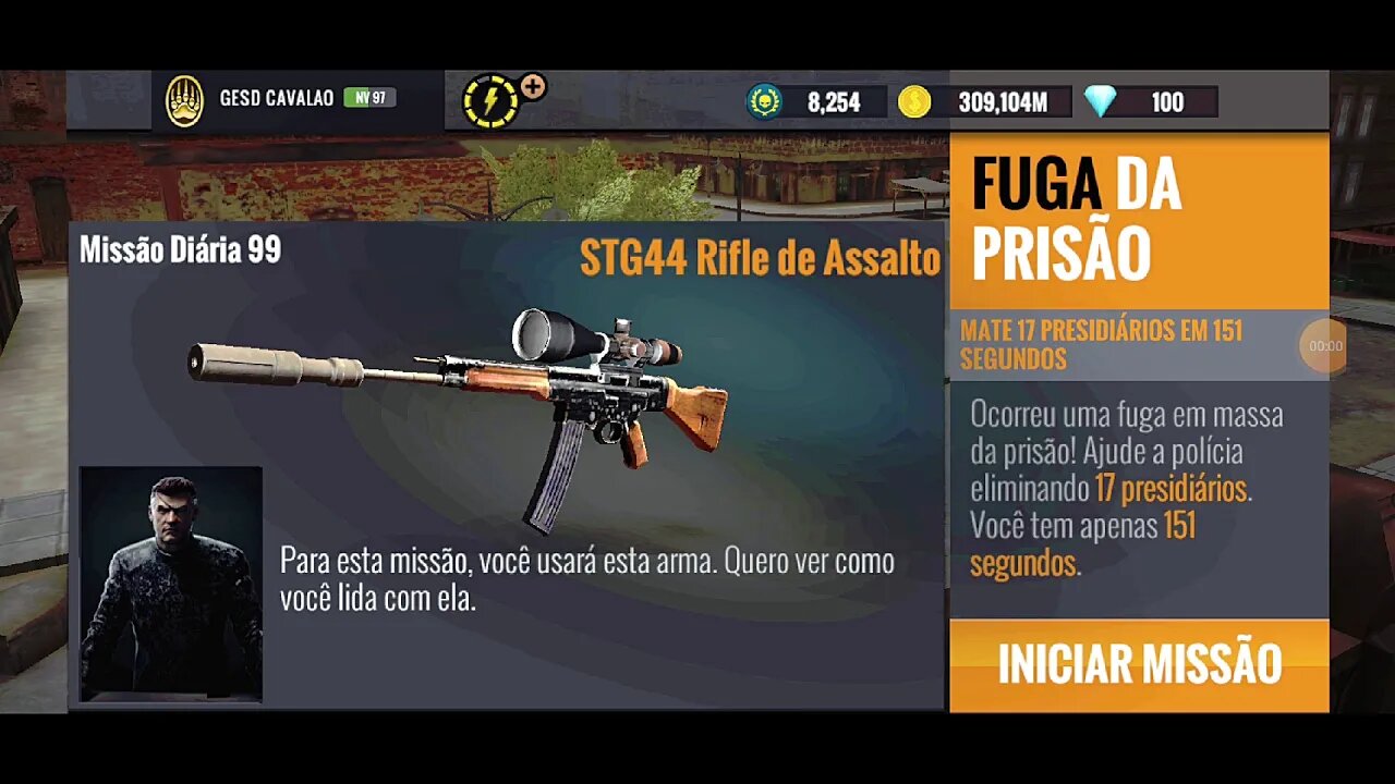 GUIGAMES - Sniper 3D Assassin - Fuga da Prisão - STG44 Rifle de Assalto