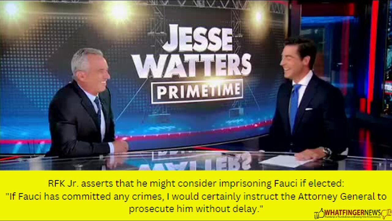 RFK Jr. asserts that he might consider imprisoning Fauci if elected