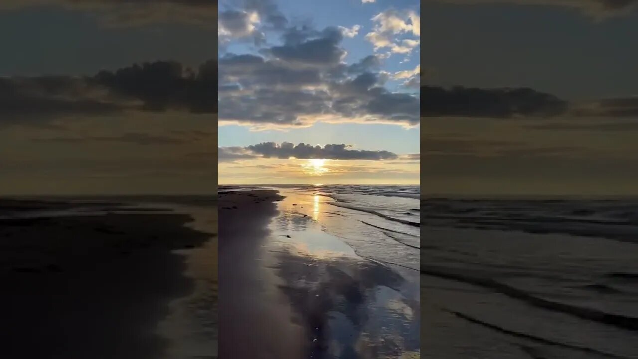 Suns reflection on the sand