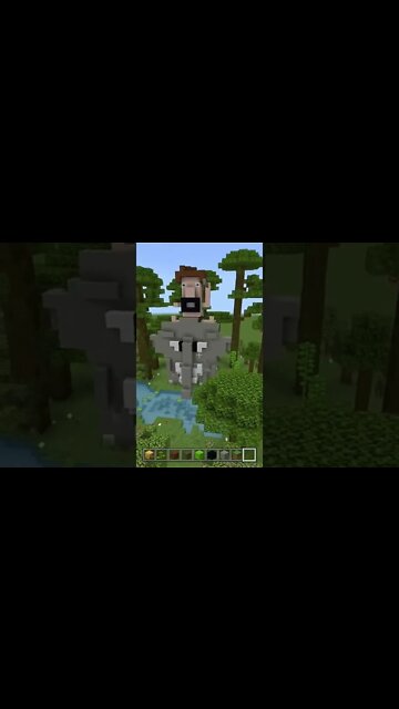 MINECRAFT: CONSTRUI UM BIOMA DE SELVA COM UM ELEFANTE!! #shorts