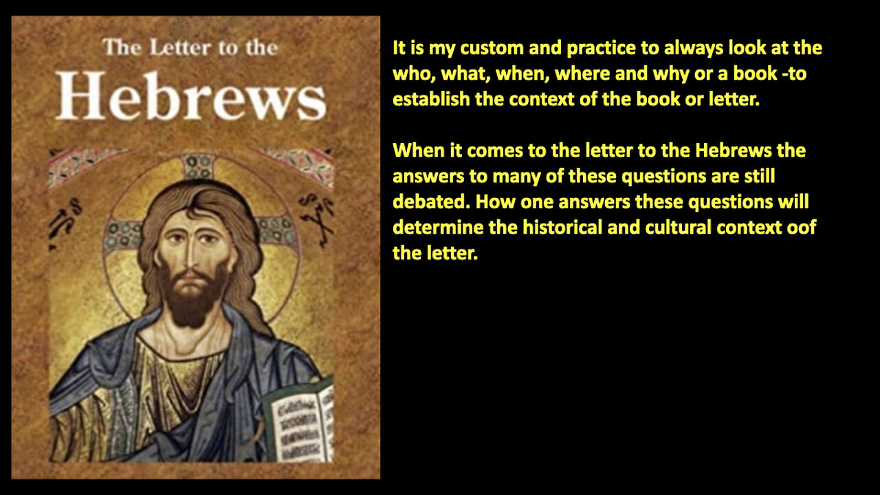 292 Hebrews - Introduction