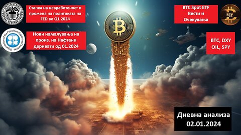 BTC, OIL, DXY, SPY -Тех.анализа - Големи Макро-Економски случувања уште на самиот почеток 02.01.2024