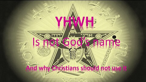 God's name is not YHWH, and why Christians should not be using it