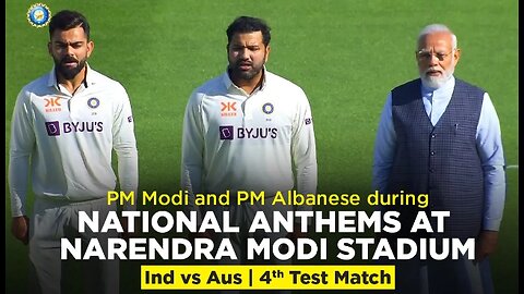 PM Modi & PM Albanese during National Anthems at Narendra Modi Stadium | Ind vs Aus| 4th Test Match