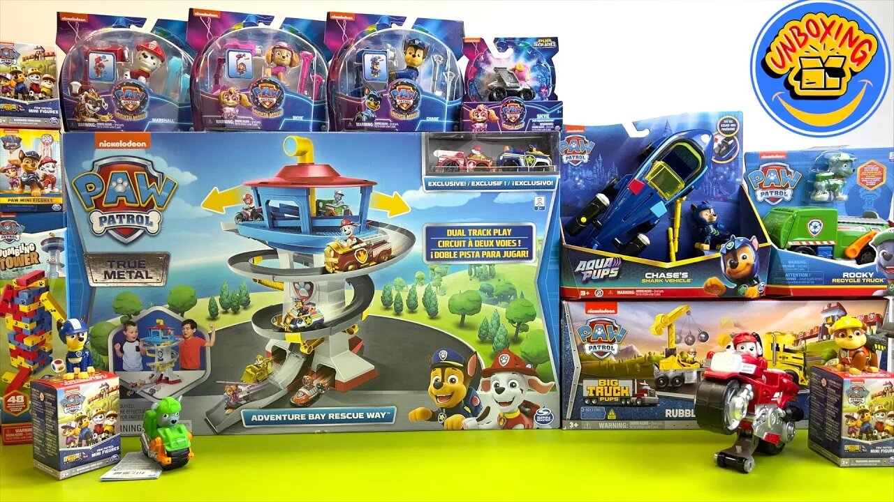 Paw Patrol Toys Unboxing Collection Review | Big truck | Aqua pups | Mighty movie