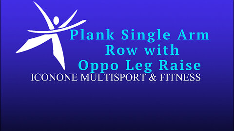 Plank Single Arm Row with Opposite Leg Raise