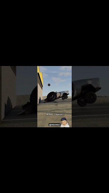 Test Crash Tesla Cybertruck #tesla