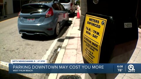 Price of parking in downtown West Palm Beach going up May 1