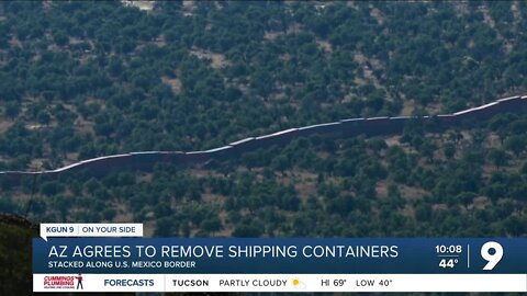 Governor to remove shipping containers on the border