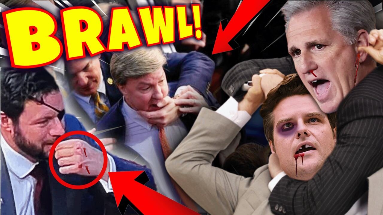 BLOODBATH BRAWL on the House FLOOR! McCarthy Speaker Vote Turns VIOLENT, CRENSHAW Bloody Fist!? WHAT