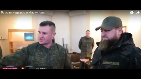Ramzan Kadyrov in Mariupol in a meeting with Mordvichev and other commanders