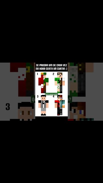 MINECRAFT: EM QUAL VC PASSOU CERTO? #shorts