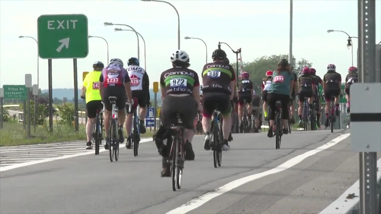 Over a thousand bikers are taking over the Skyway for the 2022 SkyRide