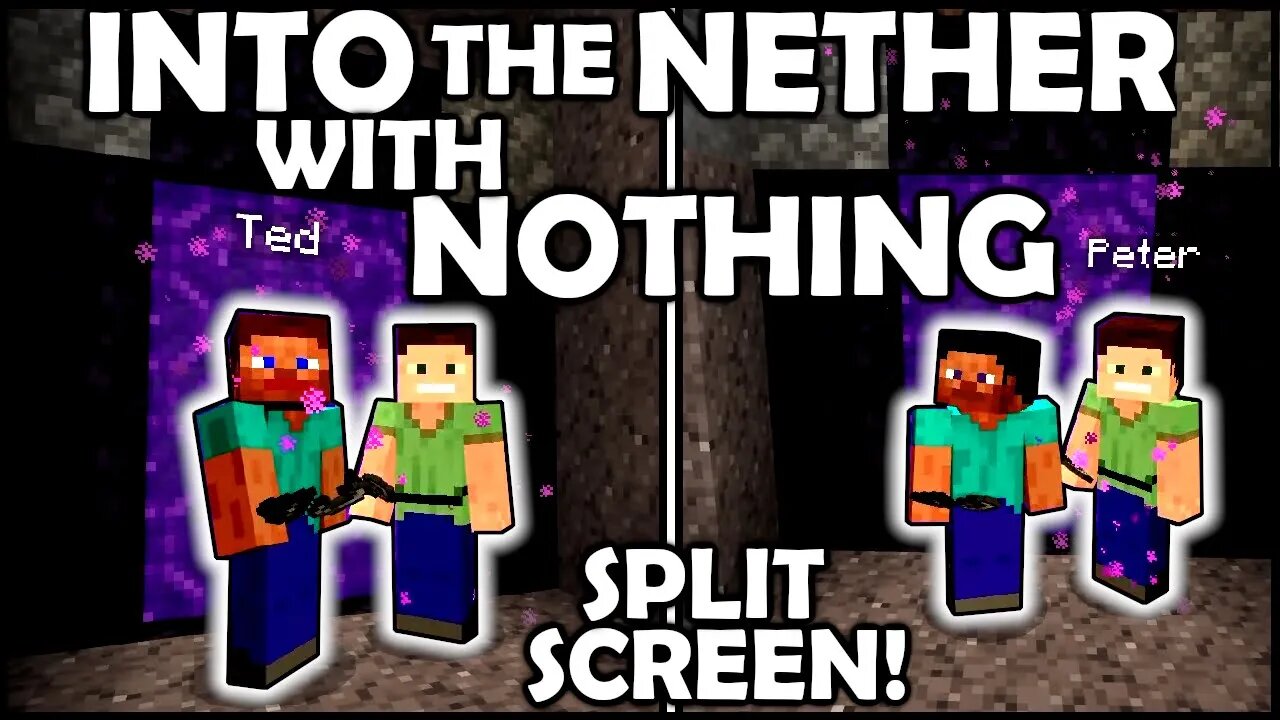 Part 1: STARTING in the NETHER with NOTHING | Minecraft SPLITSCREEN 2-Player Nintendo Switch