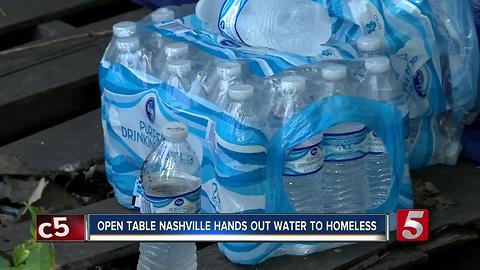 Water Given To Nashville’s Homeless During Heat