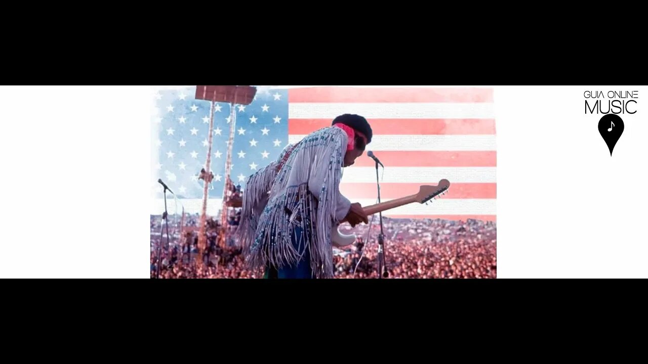 Jimi Hendrix. Blues. USA National Anthem. Woodstock 1969