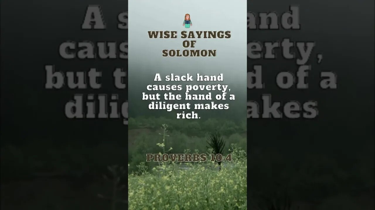 Wise Sayings of Solomon | Proverbs 10:4