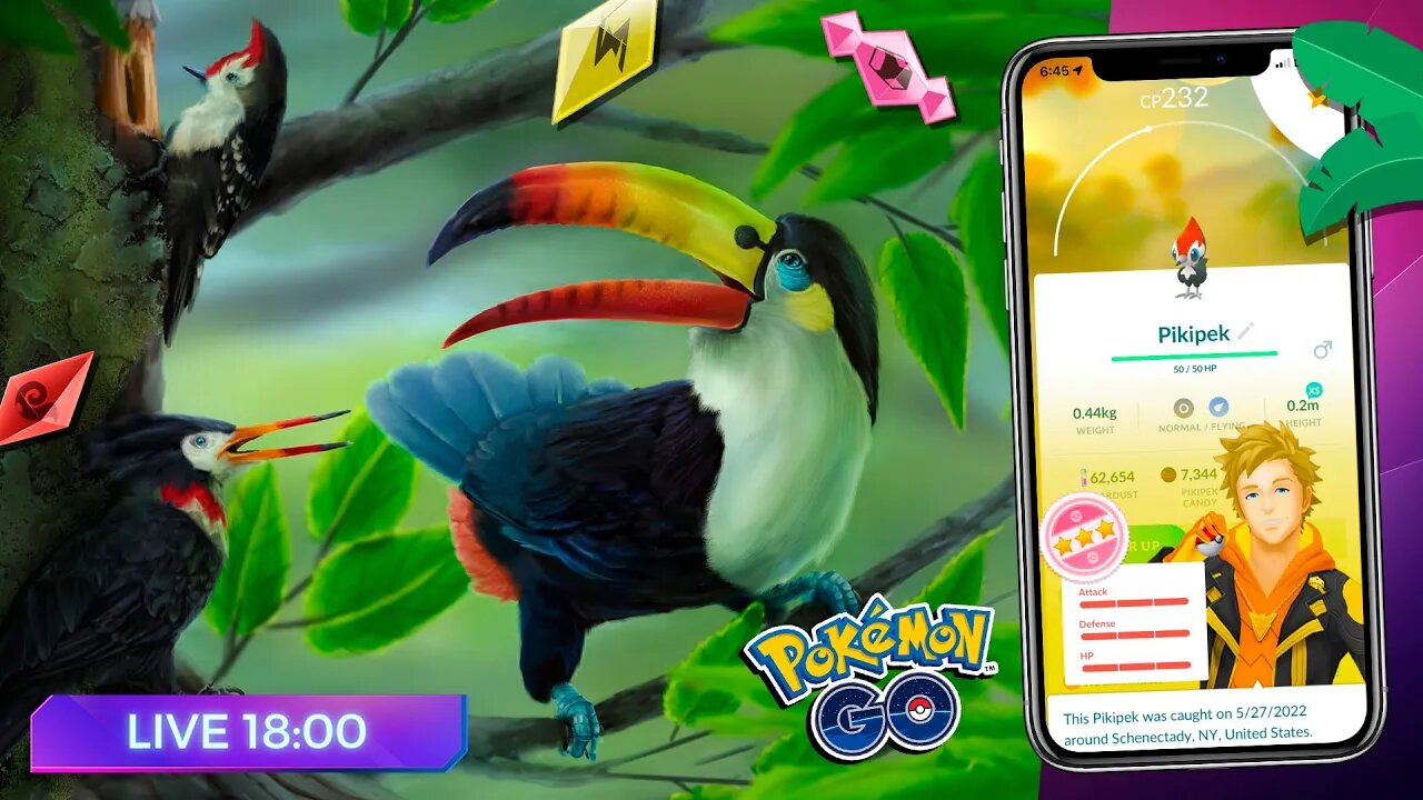 🕕 PIKIPEK 100%! DOBRO DE XP AO CAPTURAR POKÉMON! Hora do Holofote! Pokémon GO! NÃO TEM SHINY!