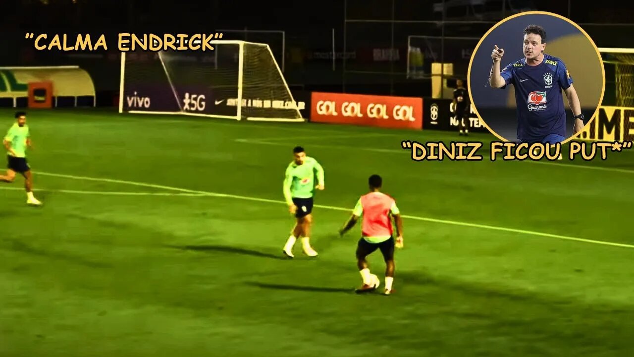 ENDRICK FAZ JOGADA DO GOL NO PRIMEIRO TREINO DA SELEÇÃO BRASILEIRA