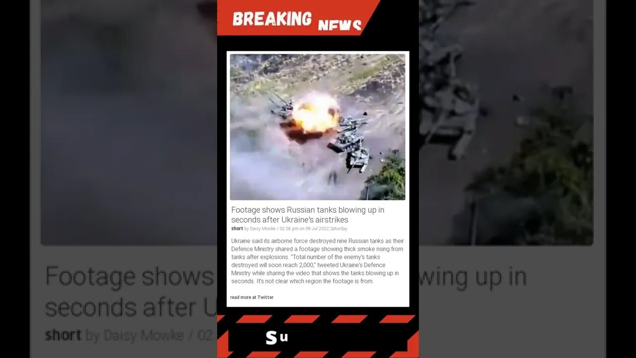 Footage shows Russian tanks blowing up in seconds after Ukraine's airstrikes #shorts #news