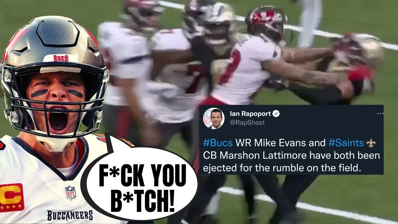 Mike Evans And Marshon Lattimore EJECTED After Fight In Bucs-Saints Game | Tom Brady Started It!