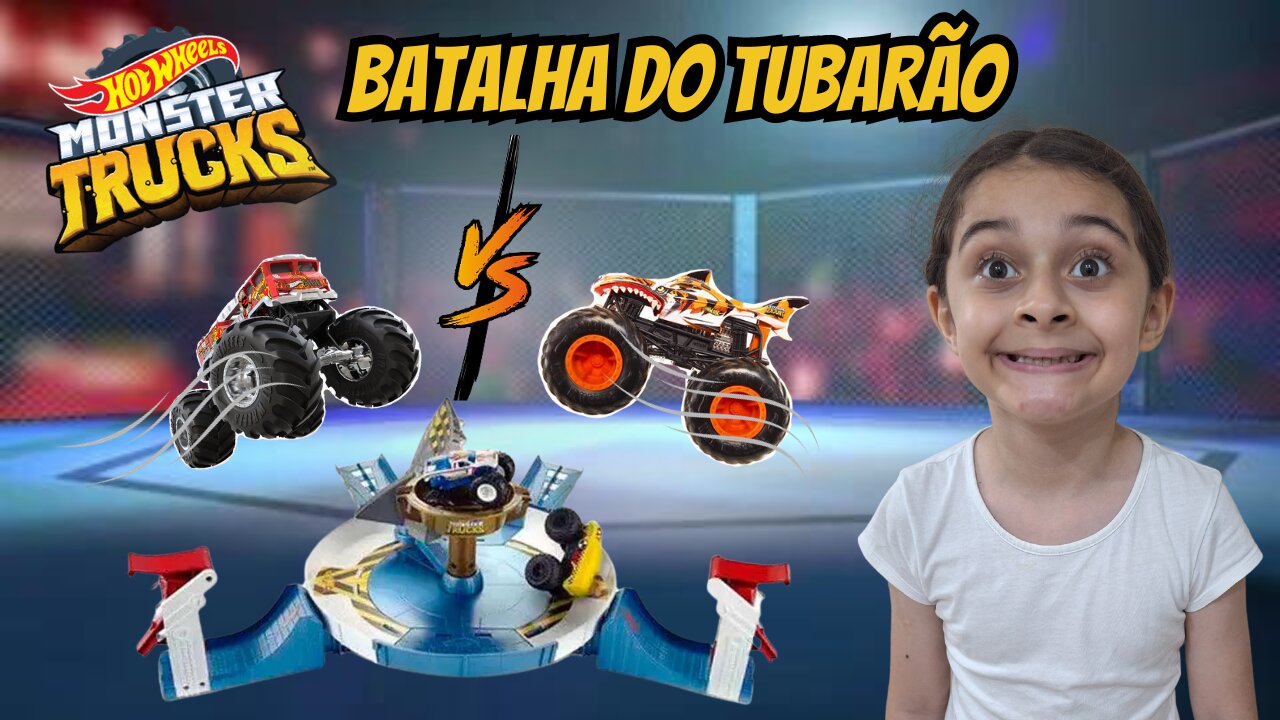 BATALHA DO TUBARÃO / MECHA SHARK FACE-OFF / HOT WHEELS MONSTER TRUCKS