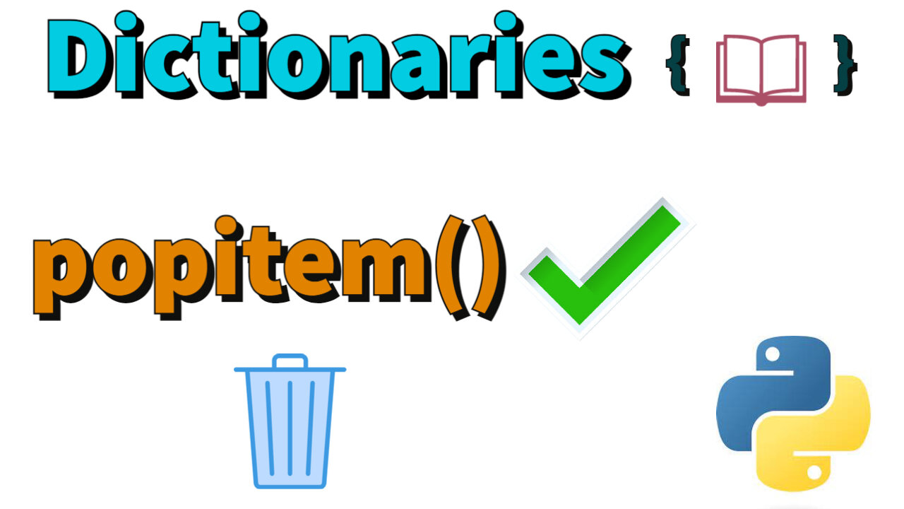 🐍 | How to remove🗑️ ELEMENTS from a DICTIONARY 🕮 in Python | popitem() | 2023🔥